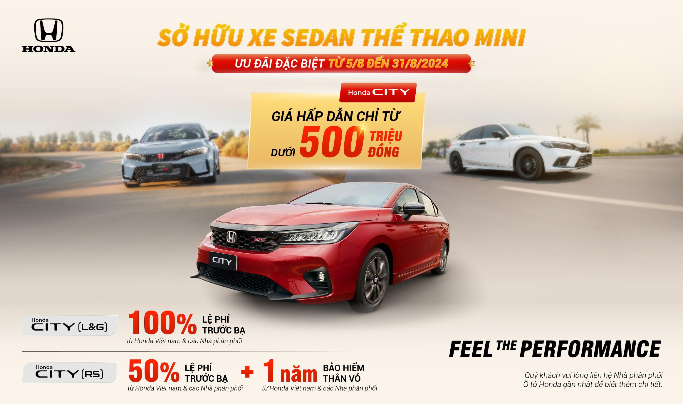 Chương trình khuyến mại của các dòng xe ô tô Honda trong tháng 8 năm 2024 – Đón nhận ưu đãi – Trải nghiệm đỉnh cao